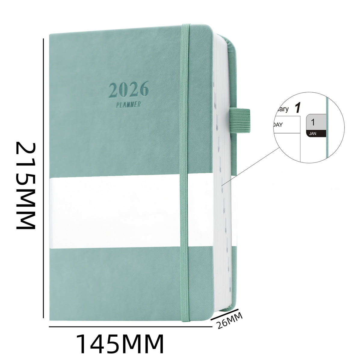 2026 Weekly & Monthly Planner A5 PU Notebook