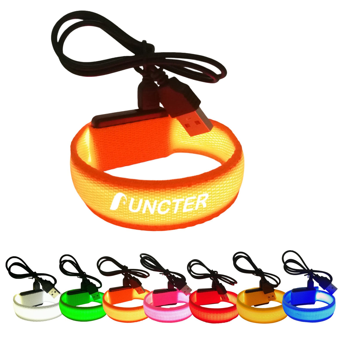 LED Light-Up Wristband W/ USB Rechargeable