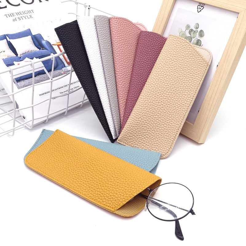 Lychee PU Leather Eyeglass Case