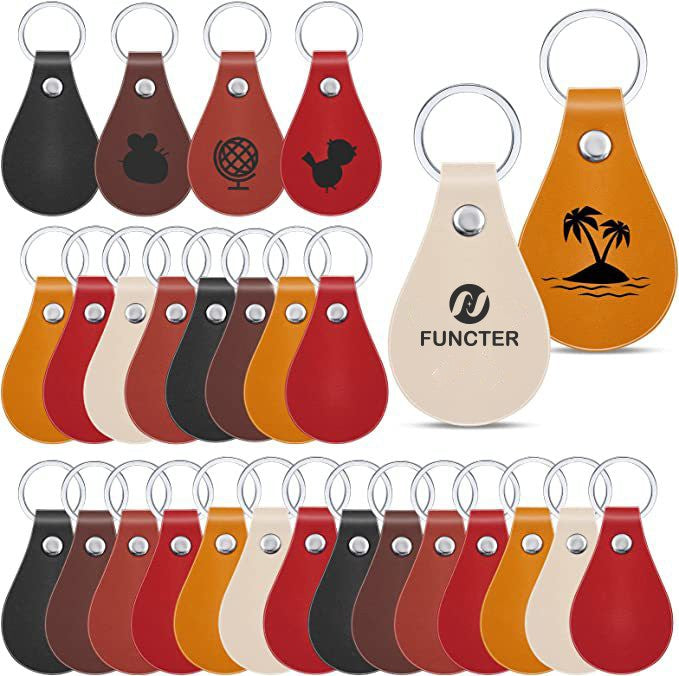 Custom Durable PU Leather Car Keyring Durable Key Tag