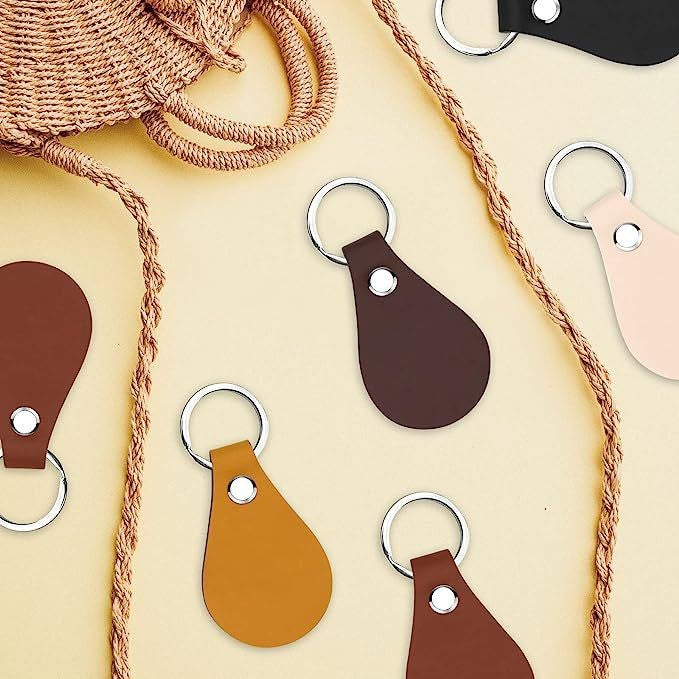 Custom Durable PU Leather Car Keyring Durable Key Tag