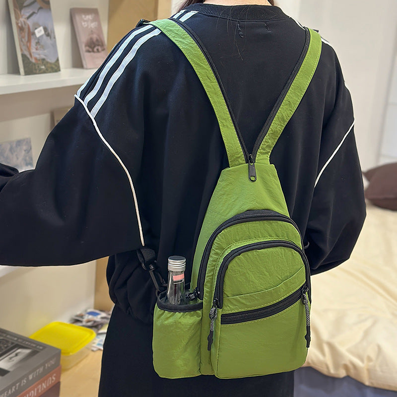 Waterproof Nylon Sling Chest Bag Lightweight Crossbody Sling Backpack Outdoor Sports Daypack