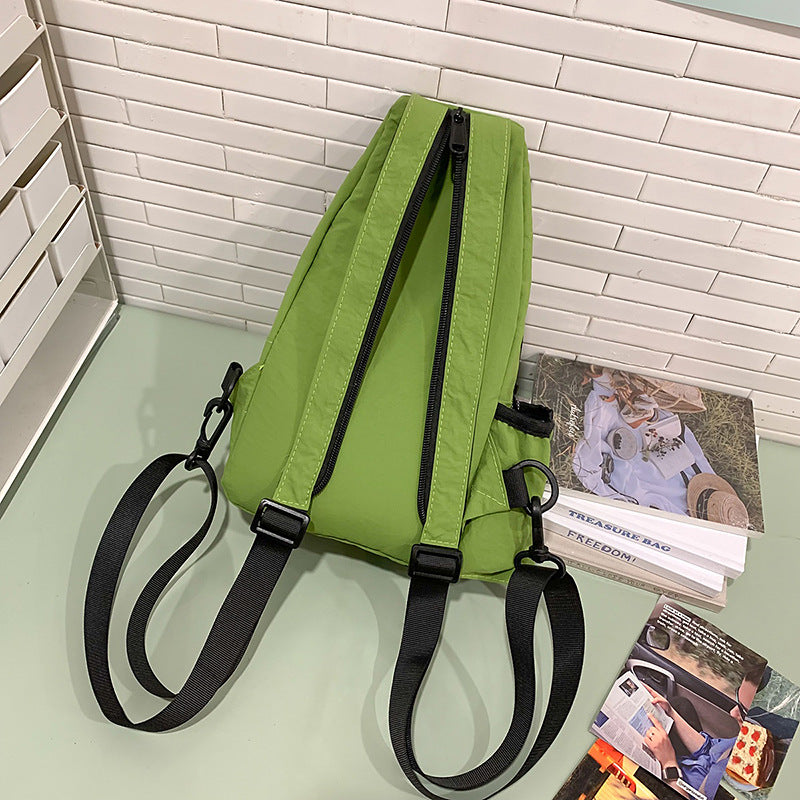 Waterproof Nylon Sling Chest Bag Lightweight Crossbody Sling Backpack Outdoor Sports Daypack