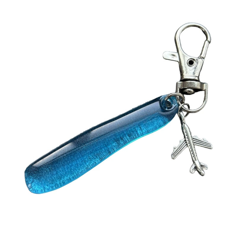 Custom Acrylic Keychain Pendant Key Ring With Airplane Accessory