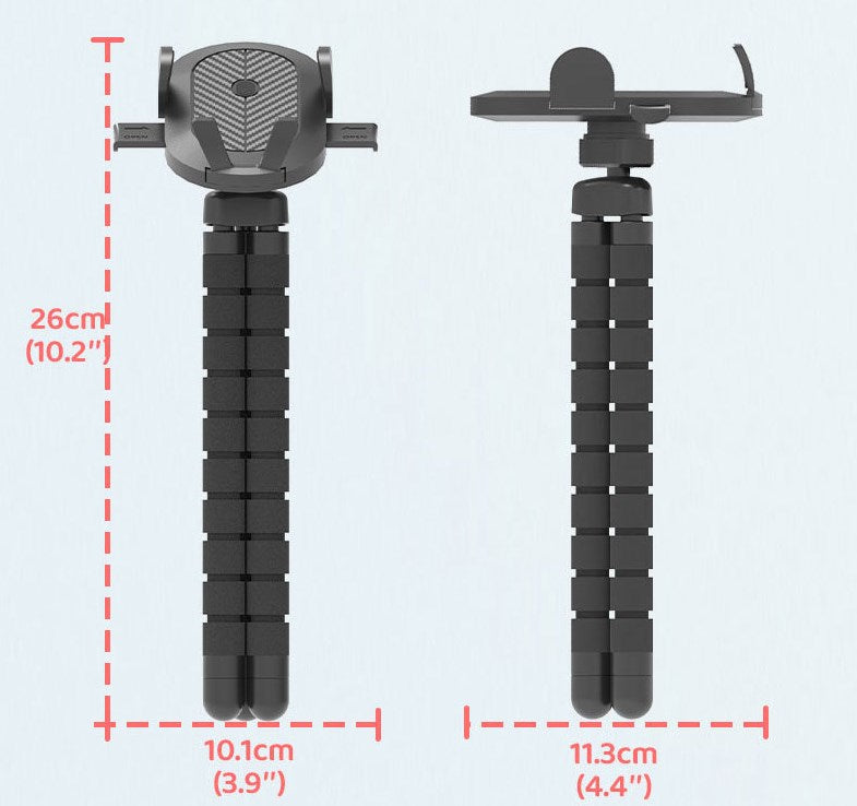 Flexible Stroller Phone Holder Tripod 360 Degree Rotatable Cell Phone Mount For Shopping Cart
