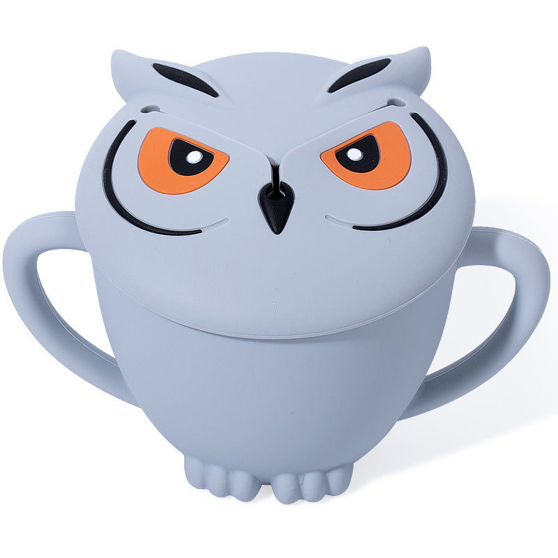 Anti Drop Owl Style Silicone Toddler Water Cup Or Snack Cup 10 oz