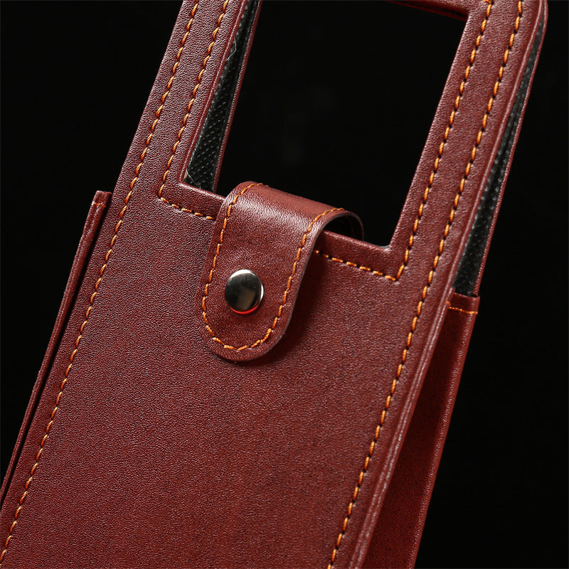 Reusable Leather Wine Tote Bag