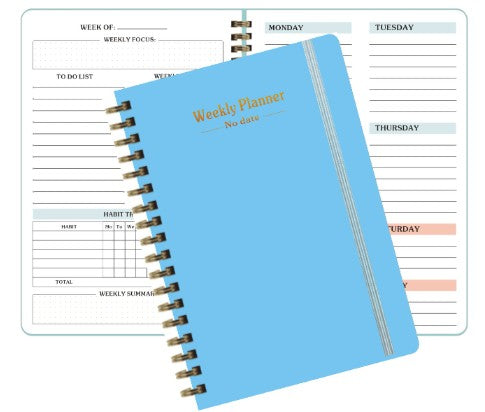A5 Kraft Paper No-date Design Weekly Schedule Book Notebook