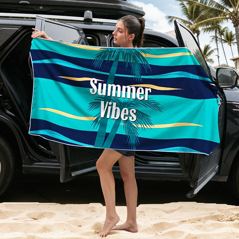 Full Custom Outdoor Magnetic Microfiber Beach Towel Quick Dry Bath Towel