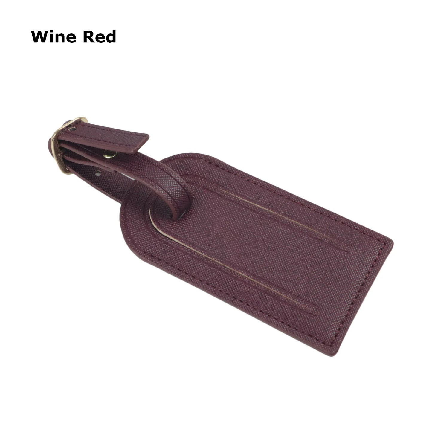 Mini Rectangular Shape PU Leather Luggage Personalizable Travel ID Tag For Travel Business Trip
