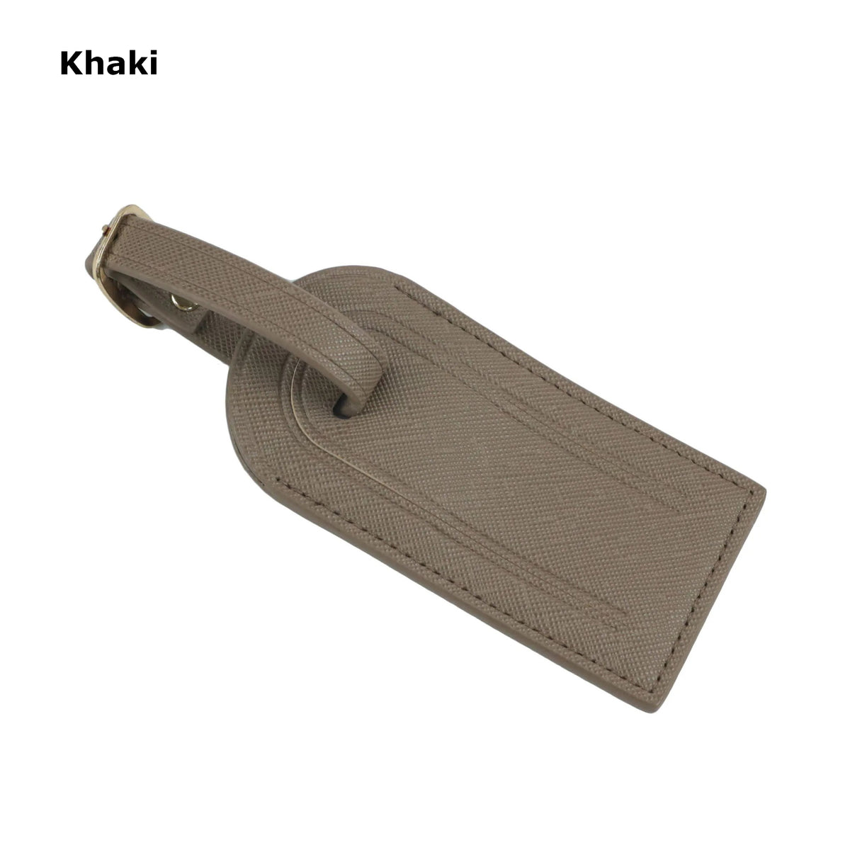 Mini Rectangular Shape PU Leather Luggage Personalizable Travel ID Tag For Travel Business Trip