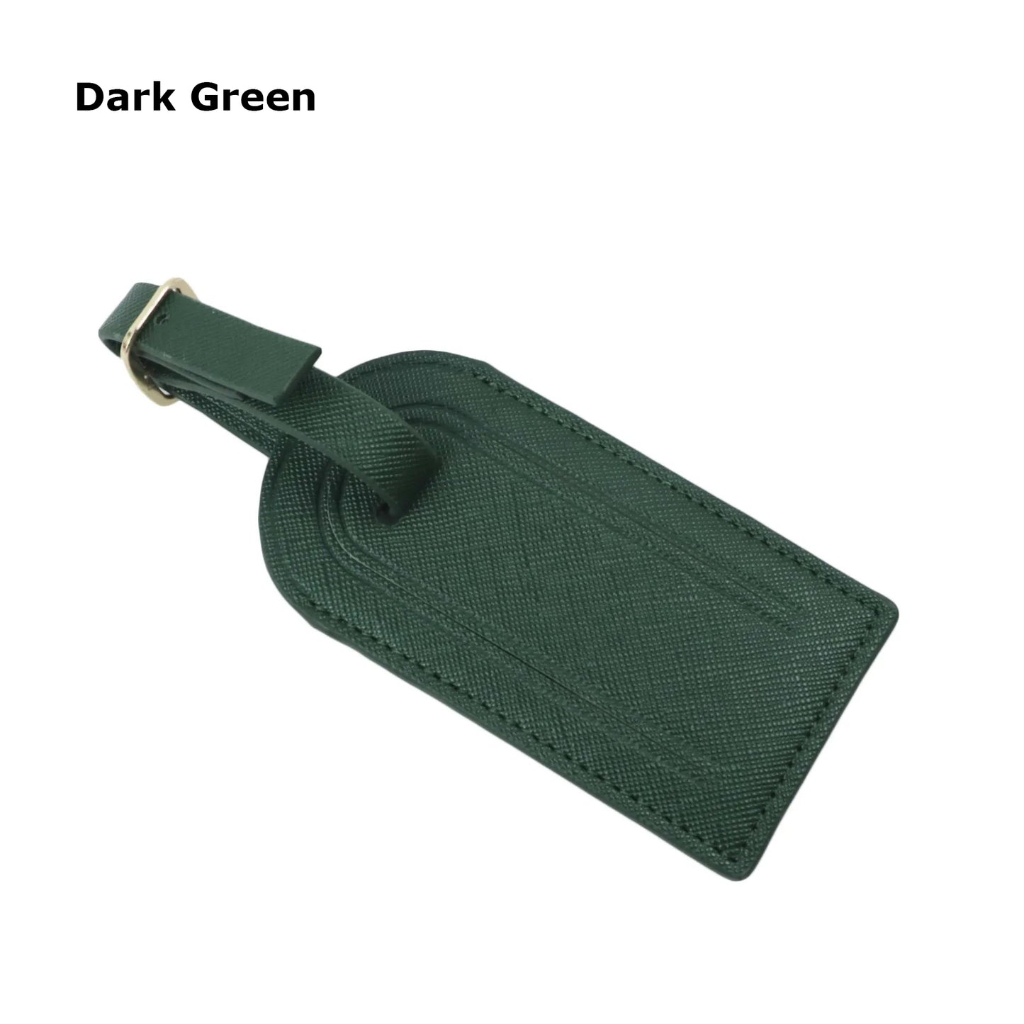 Mini Rectangular Shape PU Leather Luggage Personalizable Travel ID Tag For Travel Business Trip