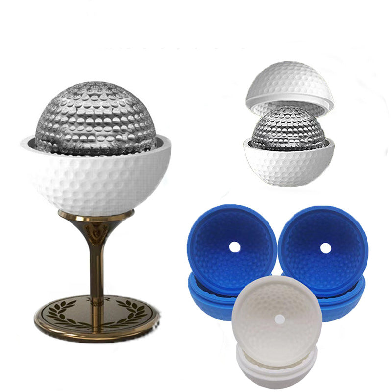 Single Golf Ball Shaped Silicone Ice Ball Mold Sports Ball Ice Cube Molds