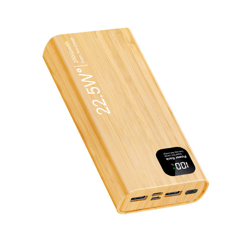 20,000 mAh PD 22.5W Bamboo Pattern Power Bank