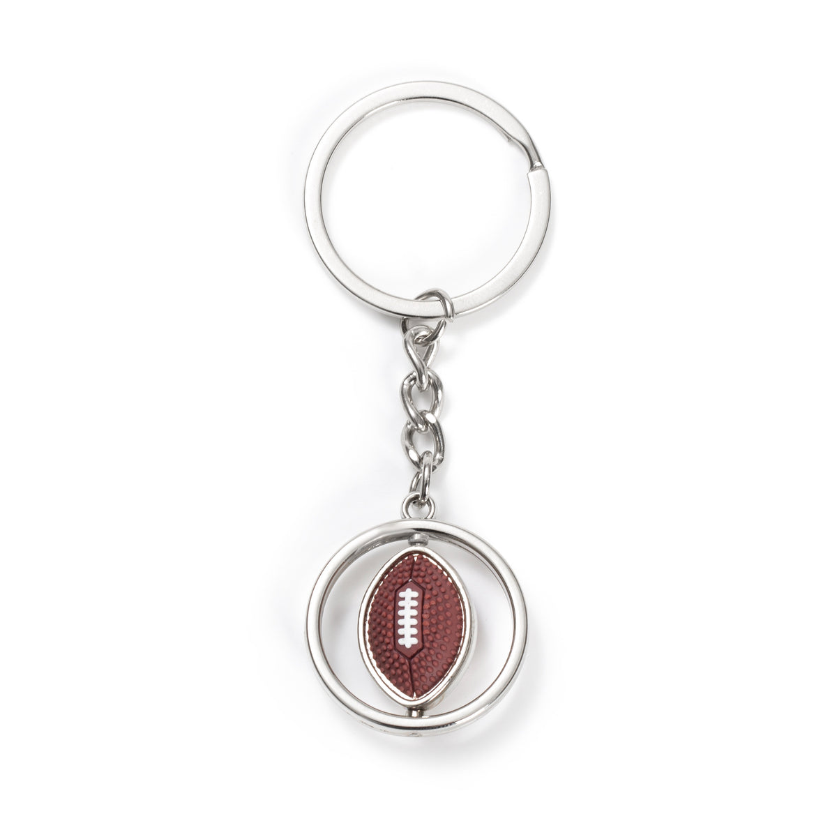 Rotatable Sports Ball Shaped Keychain
