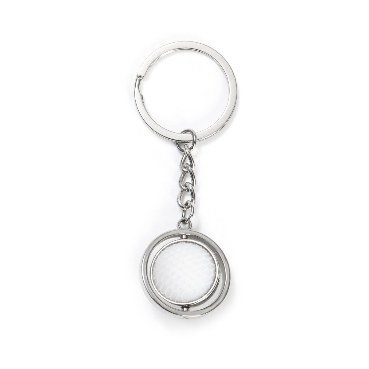 Rotatable Sports Ball Shaped Keychain