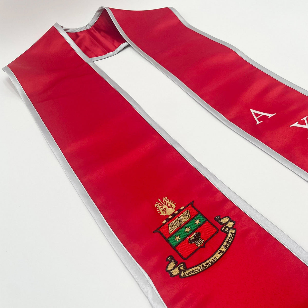 Custom 72"L Embroidered Graduation Honor Sash Angled End for Adults