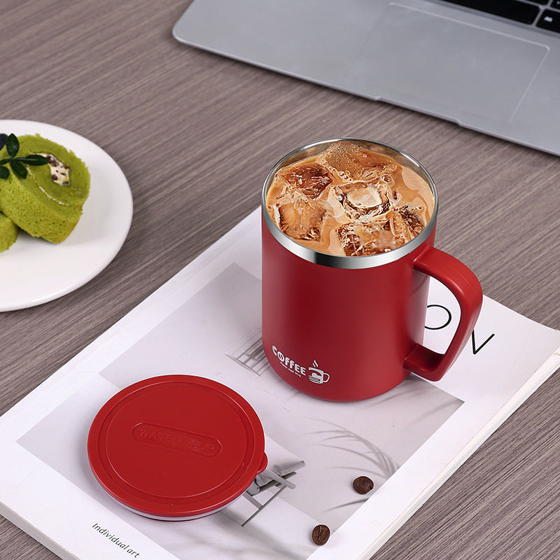 16 Oz. Stainless Steel Coffee Mug W/ Lid