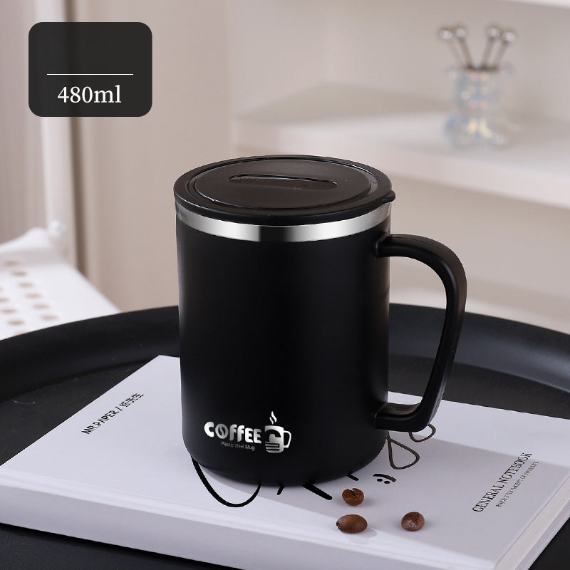 16 Oz. Stainless Steel Coffee Mug W/ Lid