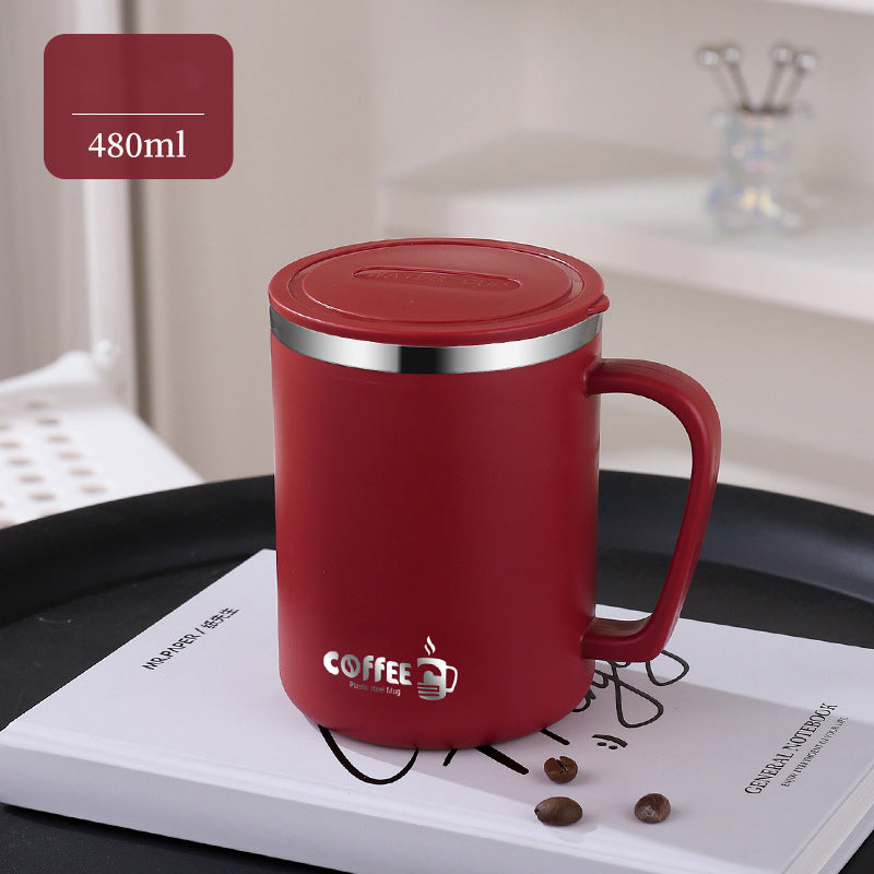 16 Oz. Stainless Steel Coffee Mug W/ Lid