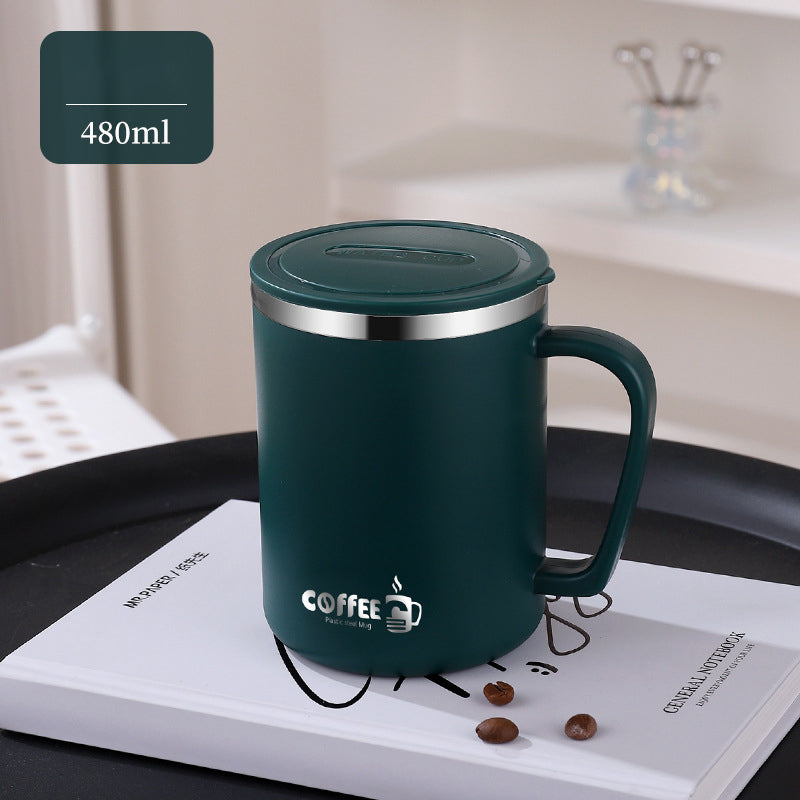 16 Oz. Stainless Steel Coffee Mug W/ Lid