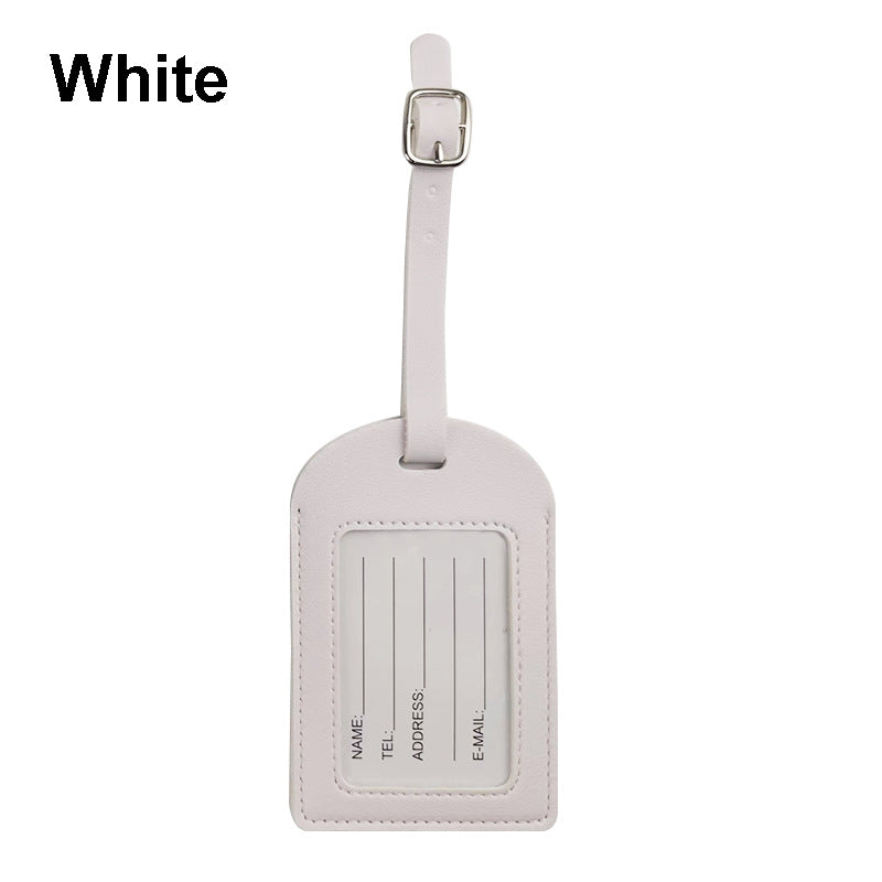 Small PU Leather Luggage Personalizable Travel ID Tag For Travel Business Trip