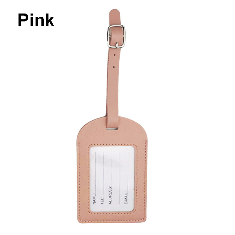 Small PU Leather Luggage Personalizable Travel ID Tag For Travel Business Trip