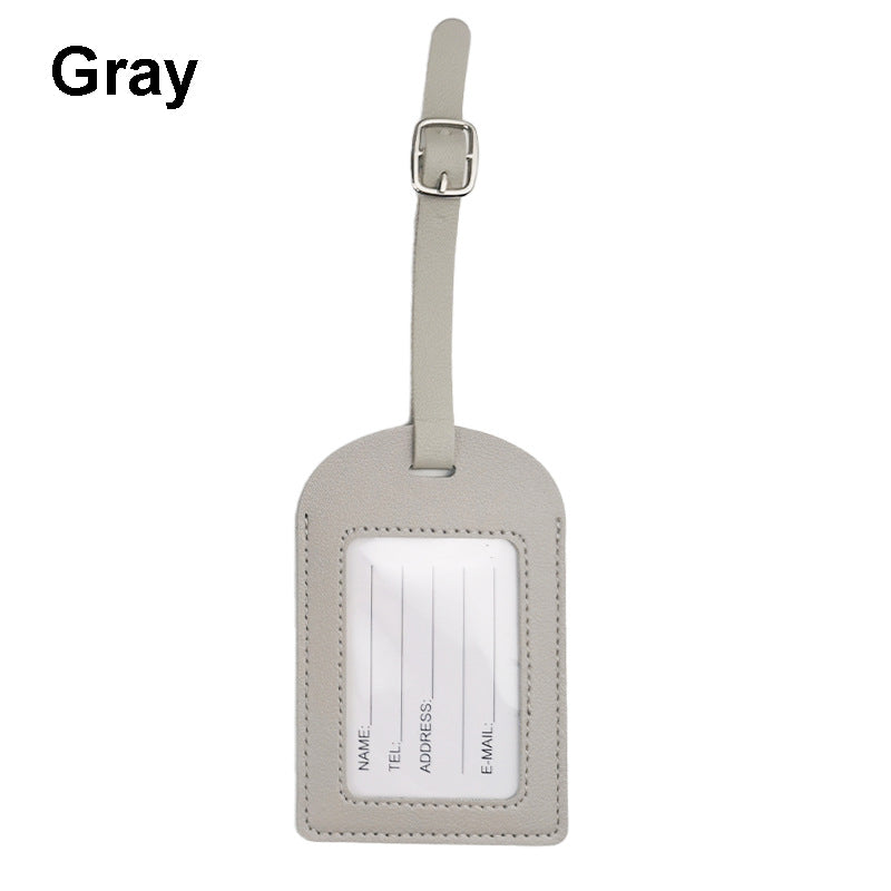 Small PU Leather Luggage Personalizable Travel ID Tag For Travel Business Trip