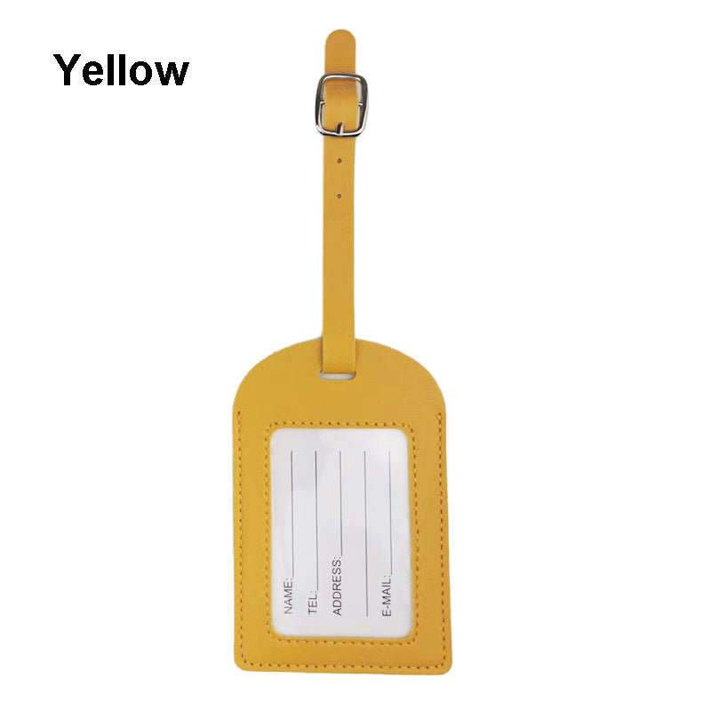 Small PU Leather Luggage Personalizable Travel ID Tag For Travel Business Trip