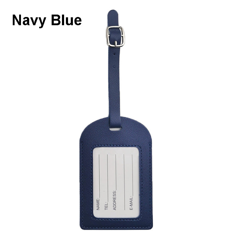Small PU Leather Luggage Personalizable Travel ID Tag For Travel Business Trip