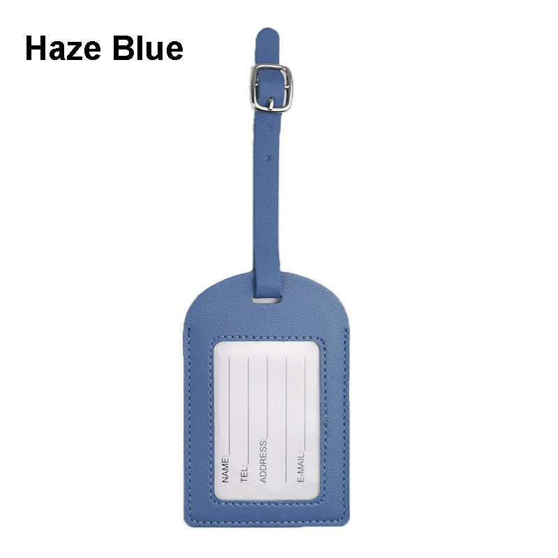 Small PU Leather Luggage Personalizable Travel ID Tag For Travel Business Trip