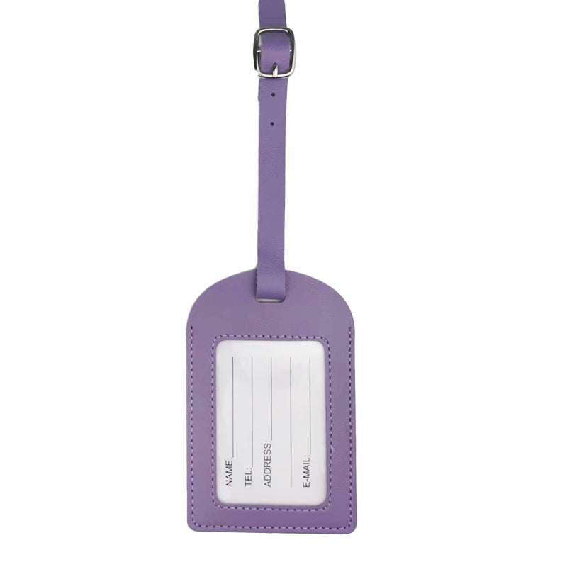 Small PU Leather Luggage Personalizable Travel ID Tag For Travel Business Trip