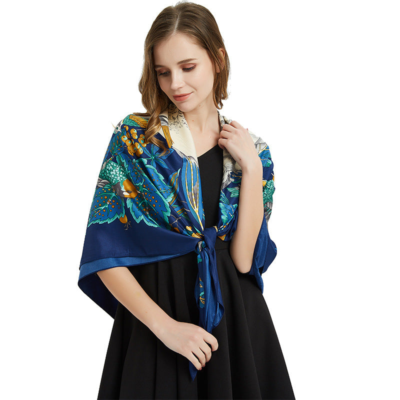28x20" Satin chiffon silk scarf Rectangular Scarf Neck Scarf Hair Scarves