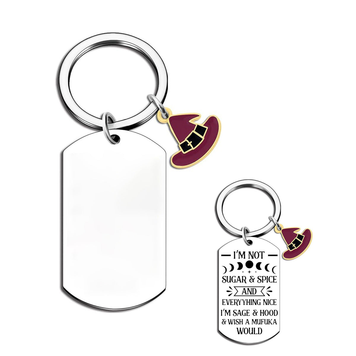 Halloween Keychain With Witch Hat Icon