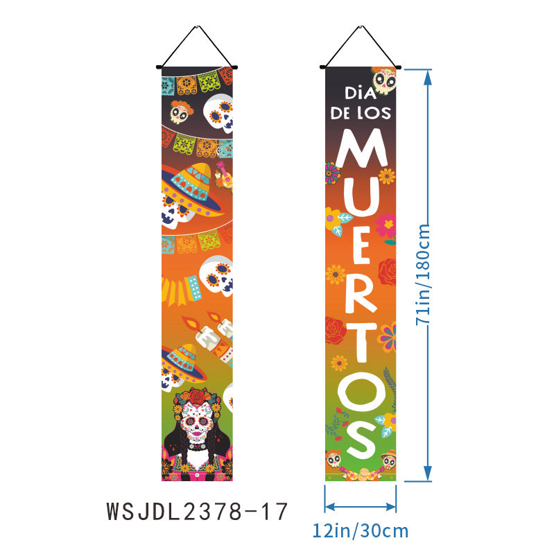 Full Custom Oxford cloth Christmas Couplet Christmas Porch Banner
