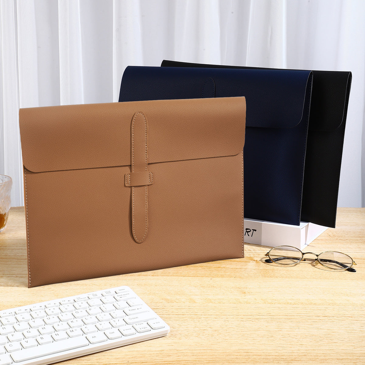 PU Leather Envelope Document Holder File Bags