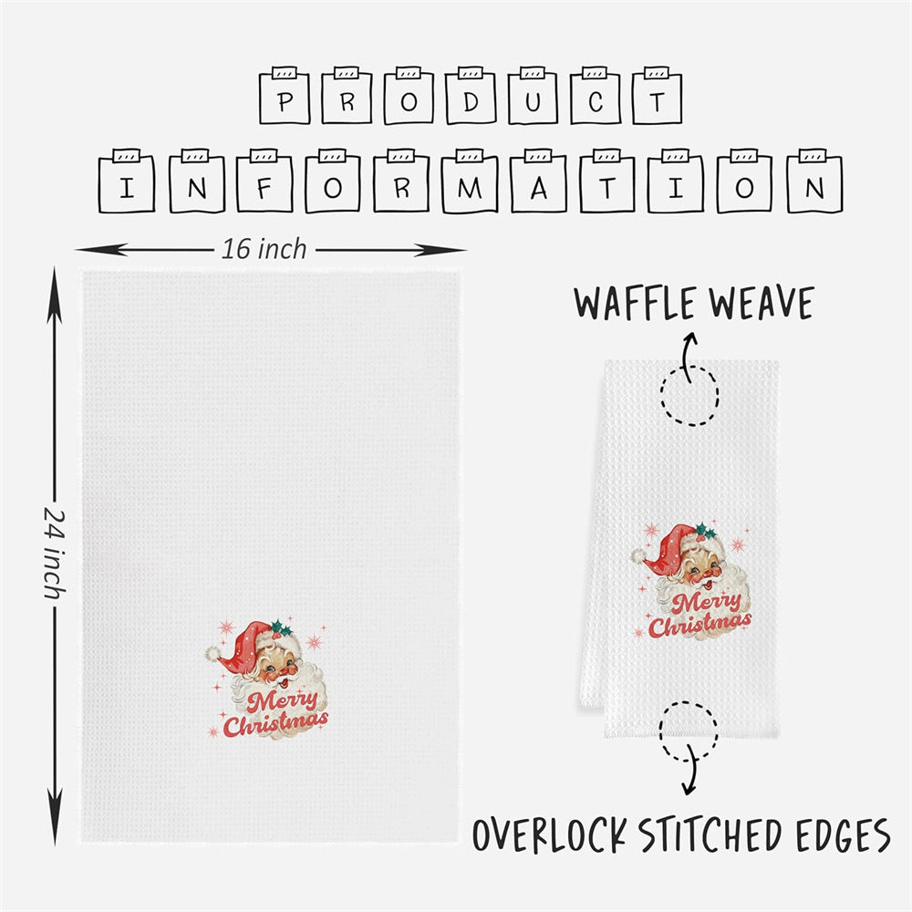 Christmas Waffle Hand Towel 16 x 24"
