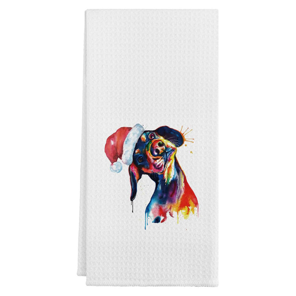 Christmas Waffle Hand Towel 16 x 24"