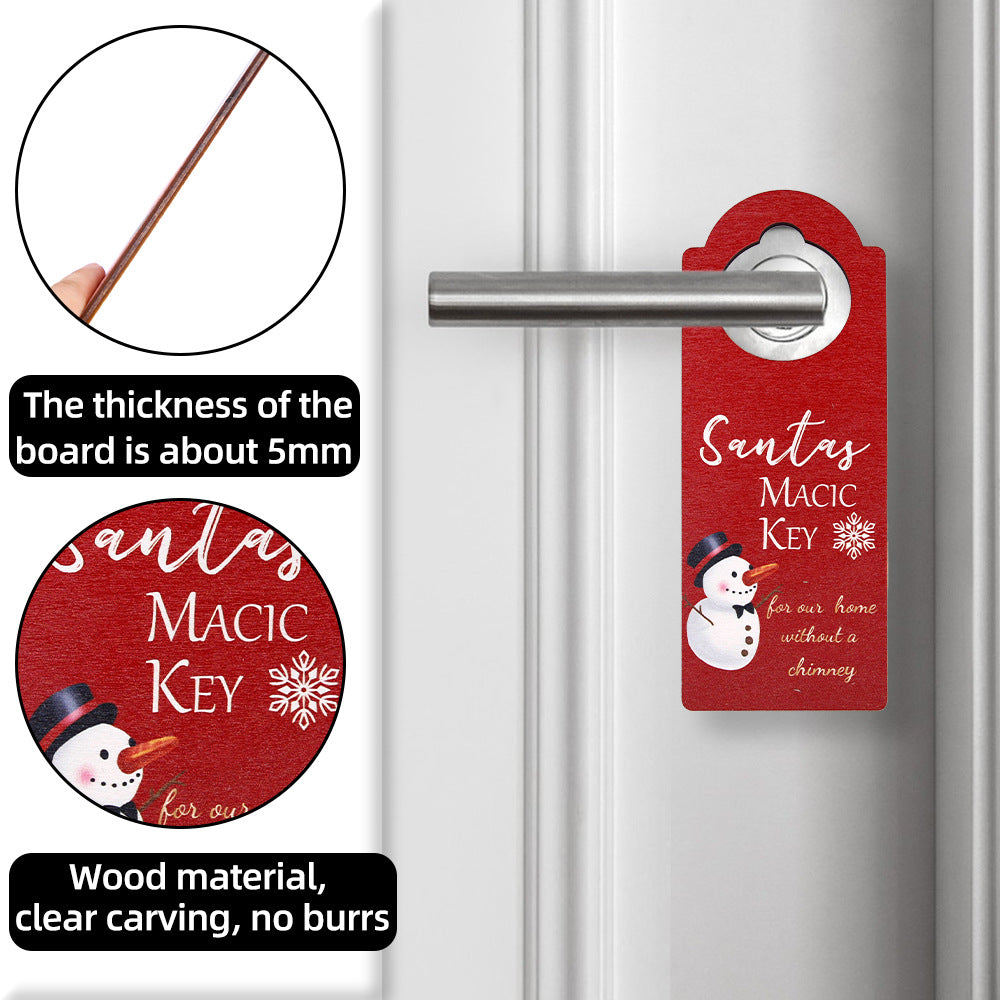 Christmas Wooden Material Door Hanger Sign