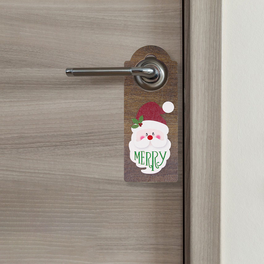 Christmas Wooden Material Door Hanger Sign