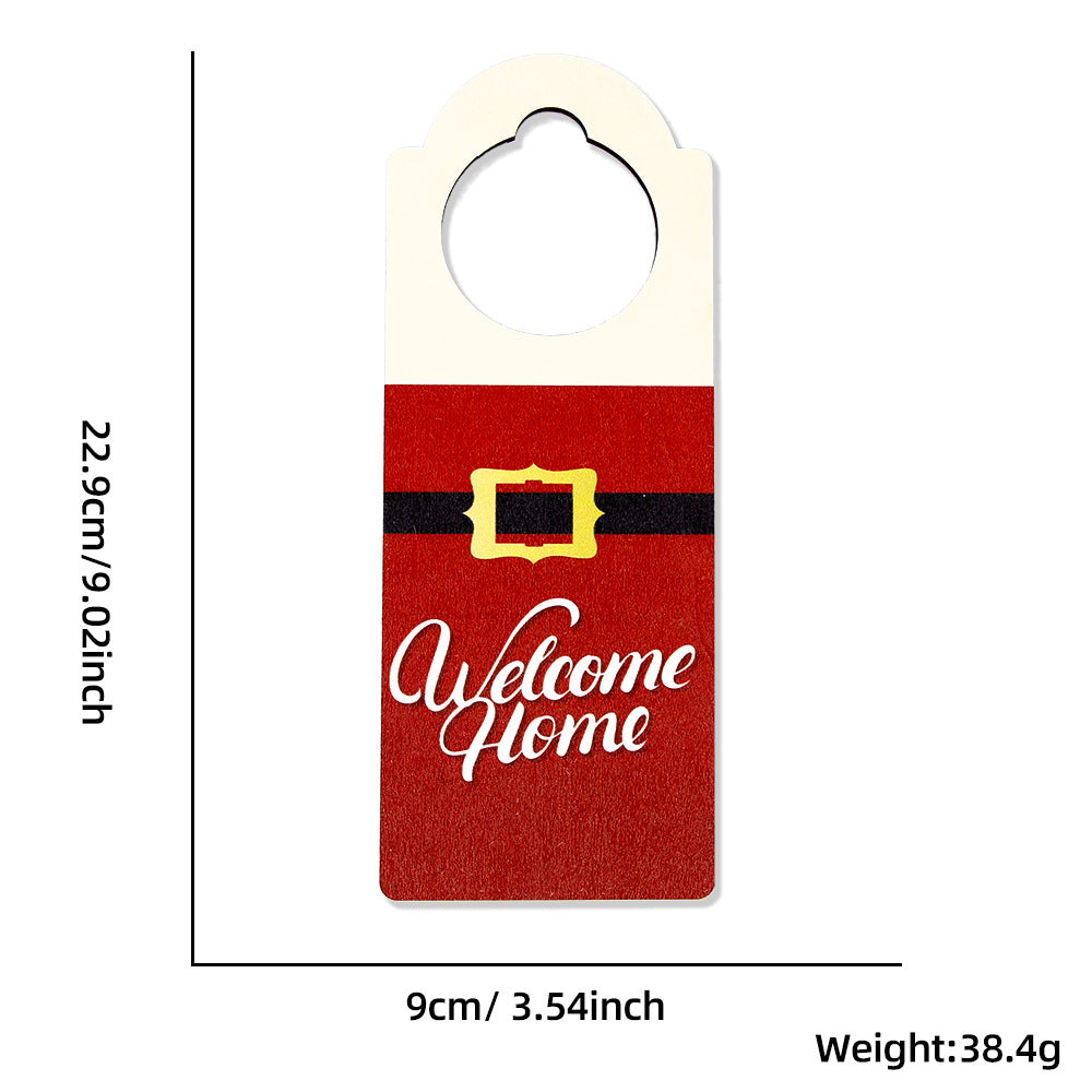 Christmas Wooden Material Door Hanger Sign