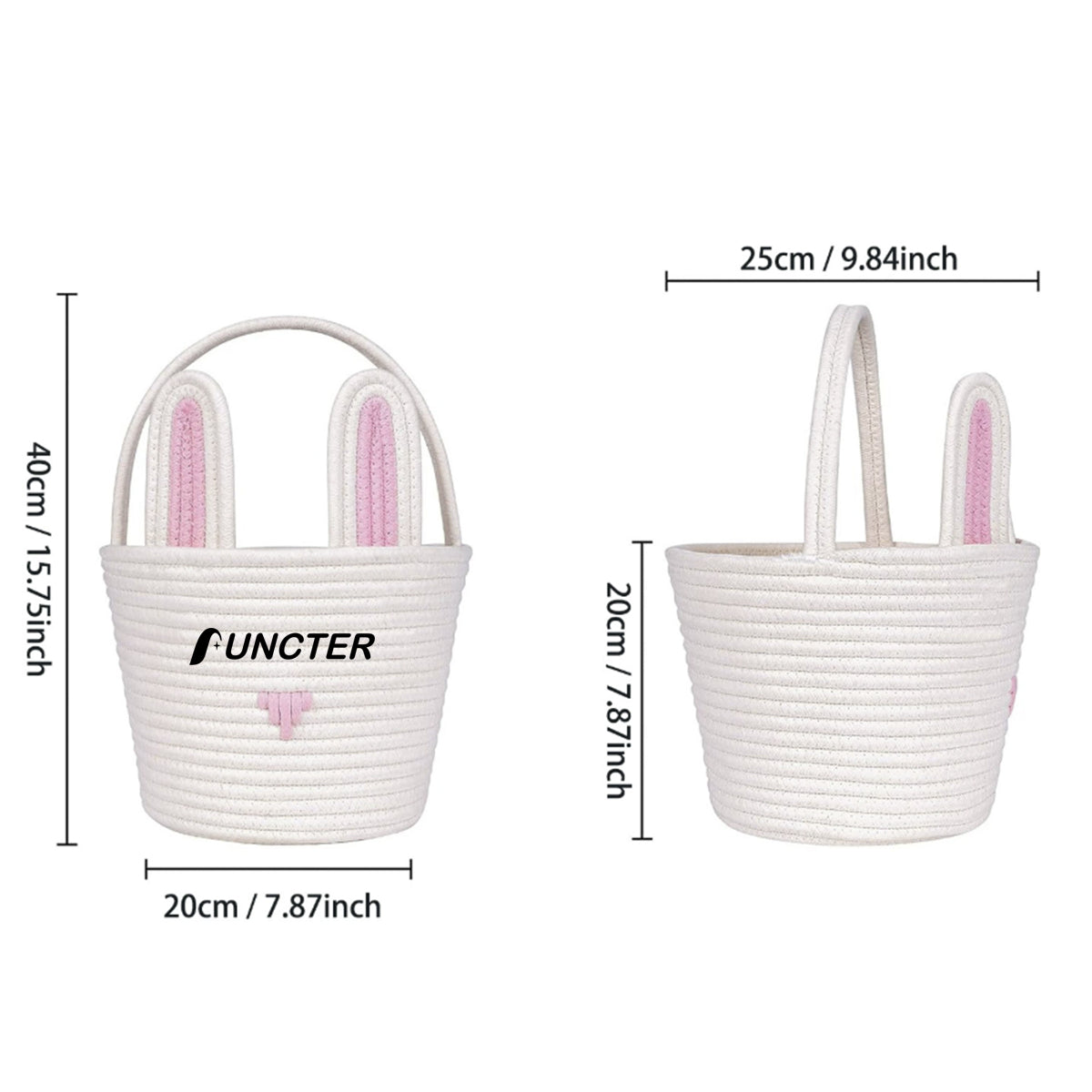 Bunny Ear Easter Basket Seersucker Easter Egg Bags