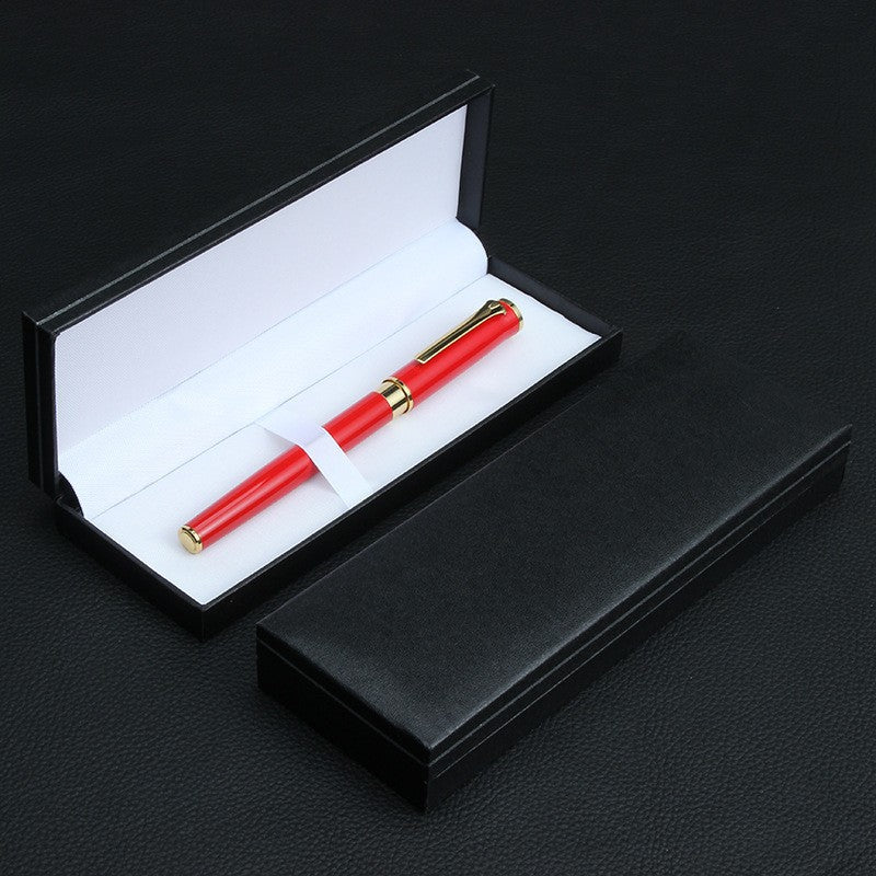 Luxury Gel Ink Pen Brass Pen Cap W/ PU Gift box