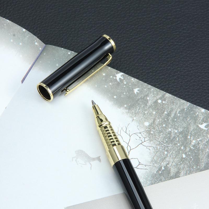 Luxury Gel Ink Pen Brass Pen Cap W/ PU Gift box
