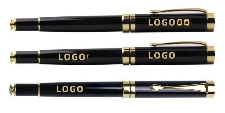 Luxury Gel Ink Pen Brass Pen Cap W/ PU Gift box