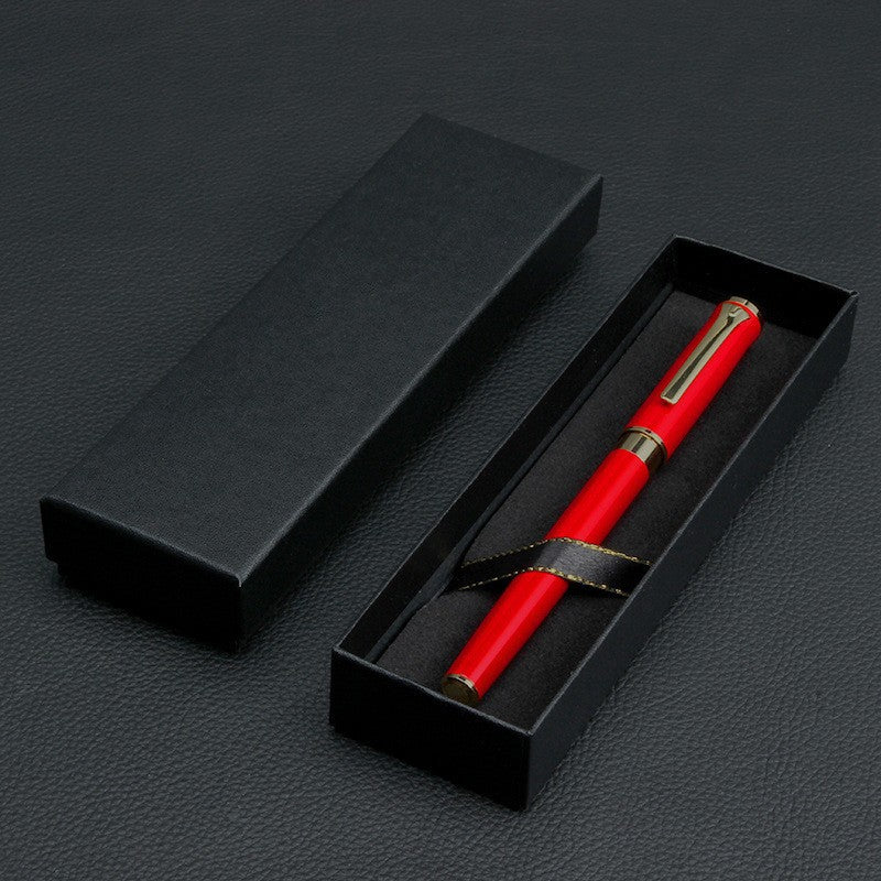Luxury Gel Ink Pen Brass Pen Cap W/ PU Gift box