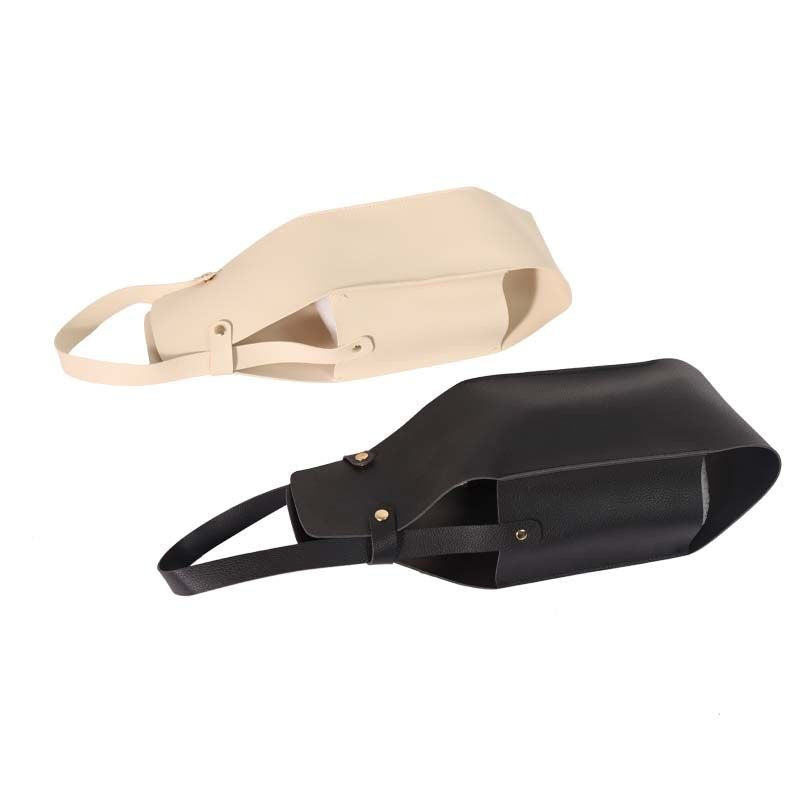 PU Leather Wine Bottle Carrier Tote Bag