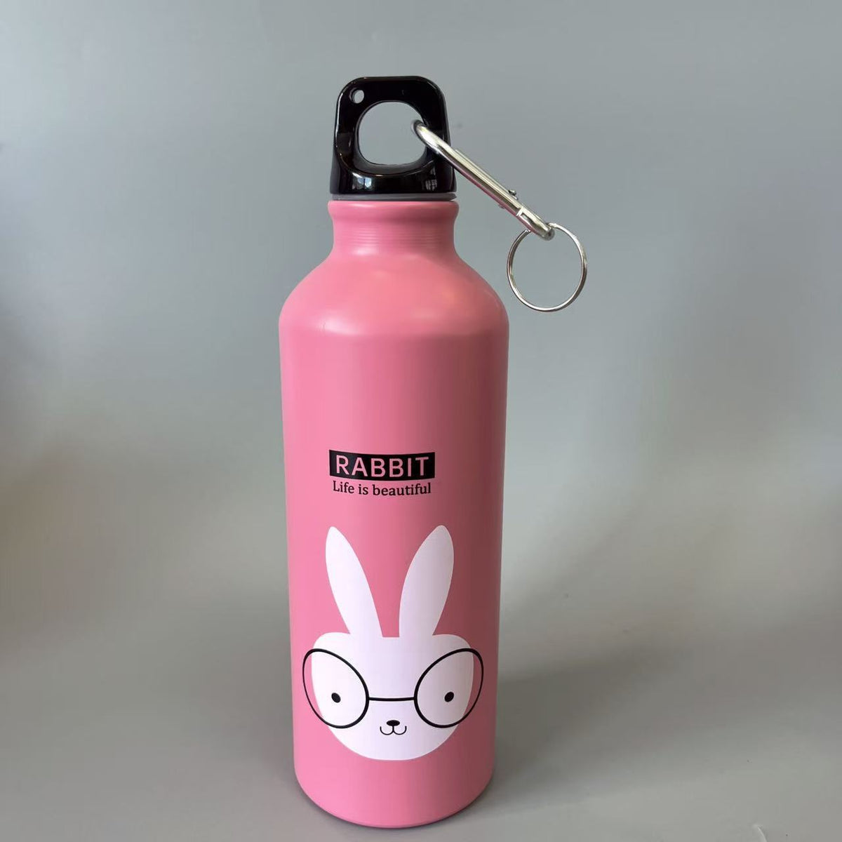 Custom 16 Oz. Aluminum Sports Bottle W/Carabiner & Twist Cap
