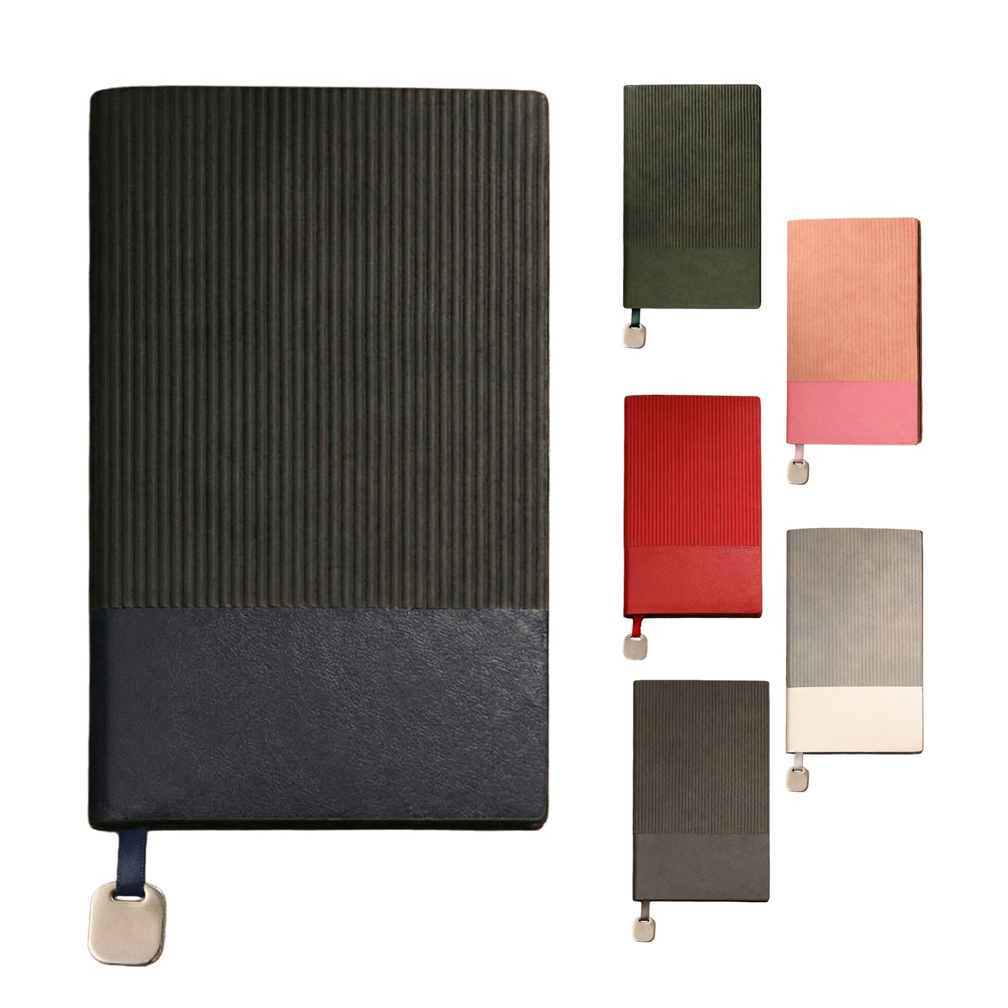 Slim A6 Pocket Notebook with Textured Cover(100 Sheets) - Portable Journal For Daily Notes