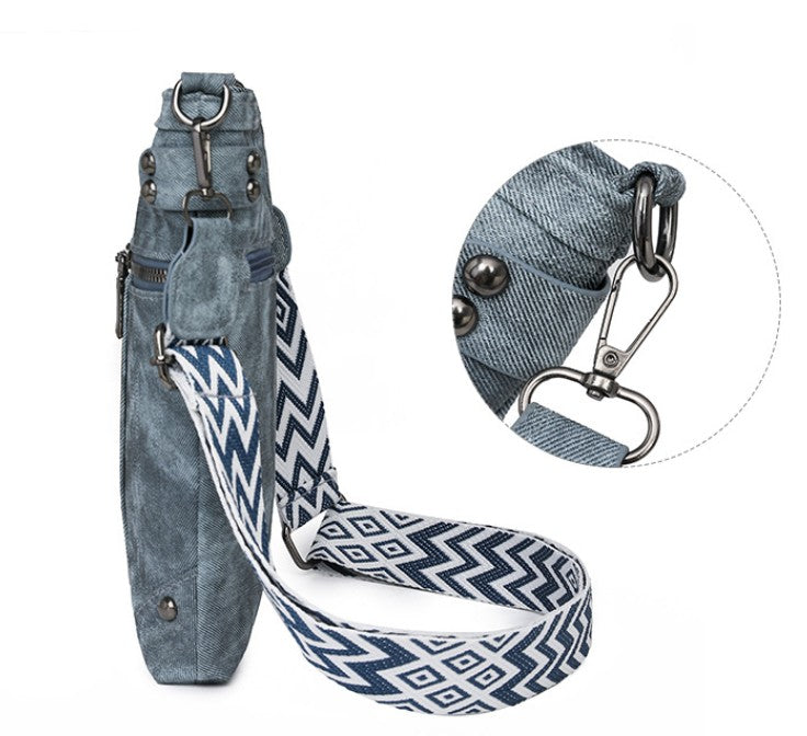 Vintage Crossbody Bag, Waterproof Washed Leather Sling Bag, Casual Shoulder Bag